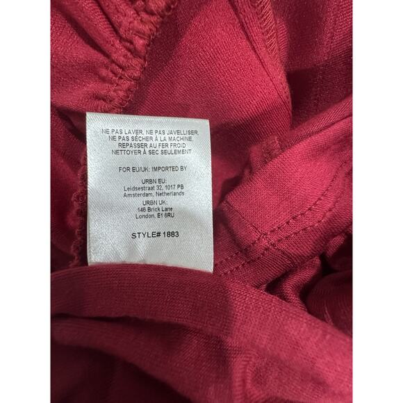 Hutch Red Bandage Bodycon Midi Dress Ruffle Hem Sleeveless Party Cocktail - Picture 7 of 7